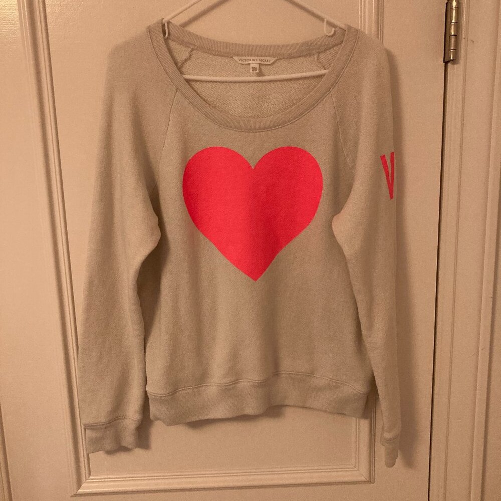 Victoria's Secret heart crewneck sweatshirt